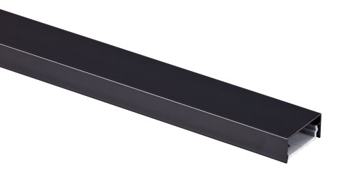 Alu Kabelkanal schwarz eckig 115x3,7 cm für TV HiFi Computer Lampen Aluminium Abdeckung LED, Plasma oder LCD Fernseher von colourliving