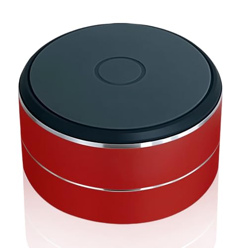 360° Surround Bluetooth Lautsprecher, Mini Speaker mit Saugnapf Tragbarer kabelloser, Musikbox Bluetooth Knochenleitungslautsprecher Stereo Bass, Wasserdicht, für Reisen, Camping, Dusche (Rot) von comenem