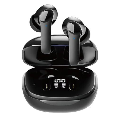 ÜBersetzer KopfhöRer, 2025 Neu AI Translation Earbuds Real Time, IPX4 Kabellos Translator Earbuds 144+ Sprachen Touch KI Kopfhörer mit Echtzeit Übersetzung 5.4 Bluetooth Open Ear Kopfhörer (Schwarz) von comepew