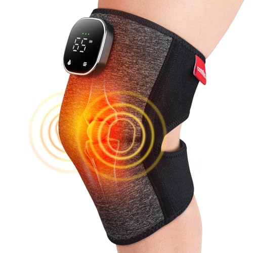 comfheat Kabelloses beheiztes Knie-Massagegerät mit 5 Vibrationsmodi,3 Heizstufen - Weiches Heizkissen zur Linderung von Knieschmerzen und Arthritis,beheizte Kniebandage,Geschenke für Männer,Frauen comfheat Kabelloses beheiztes Knie-Massagegerät mit 5 Vibrationsmodi,3 Heizstufen - Weiches Heizkissen zur Linderung von Knieschmerzen und Arthritis,beheizte Kniebandage,Geschenke für Männer,Frauen von comfheat
