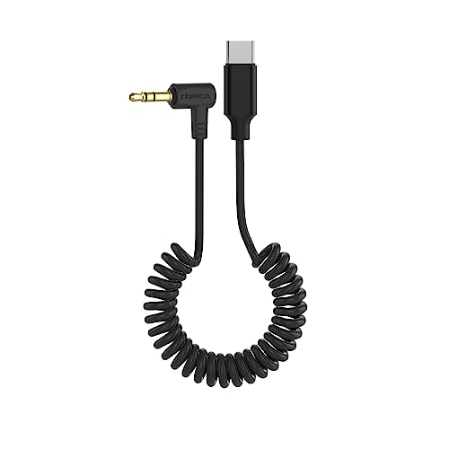 comica CVM-D-UC Mikrofonadapterkabel Ausgang Kabel für Mikrofone 3.5mm TRS auf USB-C Audio Kabel mit ADC Chip von comica