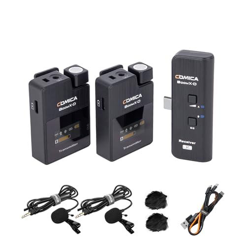 COMICA Drahtloses Mikrofon, BoomX-DUC2 2.4G kompakte drahtlose Mikrofonsystem für USB C Smartphone und Laptop, Perfect for Vlogging Podcast Interview YouTube Facebook Live-Stream COMICA Drahtloses Mikrofon, BoomX-DUC2 2.4G kompakte drahtlose Mikrofonsystem für USB C Smartphone und Laptop, Perfect for Vlogging Podcast Interview YouTube Facebook Live-Stream von COMICA