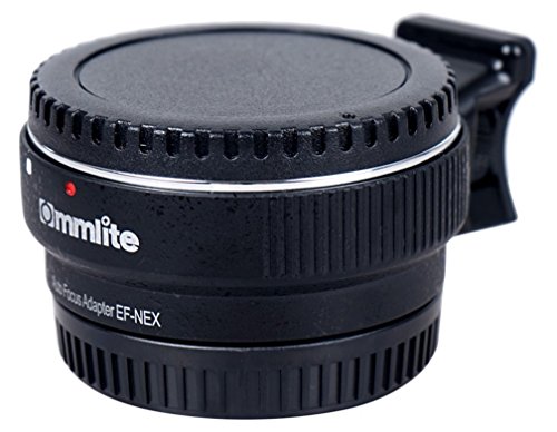 Commlite Auto Fokus EF-NEX EF-E-Mount-Objektiv-Mount-Adapter für Canon EF EF-S Objektiv an Sony E NEX Mount 3/3N/5N/5R/7/A7 A7R Full-Frame, Farbe schwarz von commlite