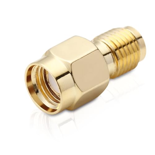 Conecto SMA-Adapter: Kupplung, RP-SMA-Stecker ohne Pin auf Buchse ohne Pin, zum Verbinden von Anschlüssen, Vergoldet Conecto SMA-Adapter: Kupplung, RP-SMA-Stecker ohne Pin auf Buchse ohne Pin, zum Verbinden von Anschlüssen, Vergoldet von conecto