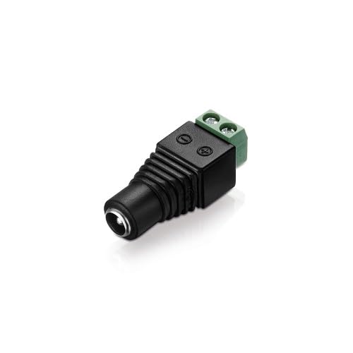 conecto, Hohlstecker-Adapter, 5.5 x 2.1mm Hohlbuchse auf zweipoligen Terminalblock, schwarz von conecto