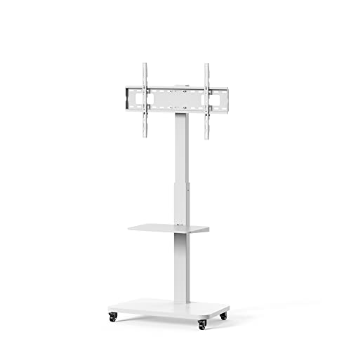 conecto, TV-Standfuß, für TV-Geräte von 37" bis 75", VESA bis 600x400, Tragkraft: max. 40 Kg, schwenkbar (± 35°), höhenverstellbar, mobil, inkl. Ablage, weiß, SA-CC50864 von conecto