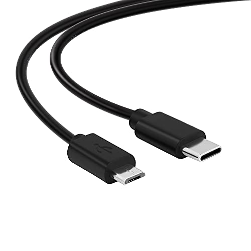 conecto 1,00m USB C auf Mirco USB 2.0 Verbindungskabel, Datenkabel und Ladekabel, schwarz von conecto
