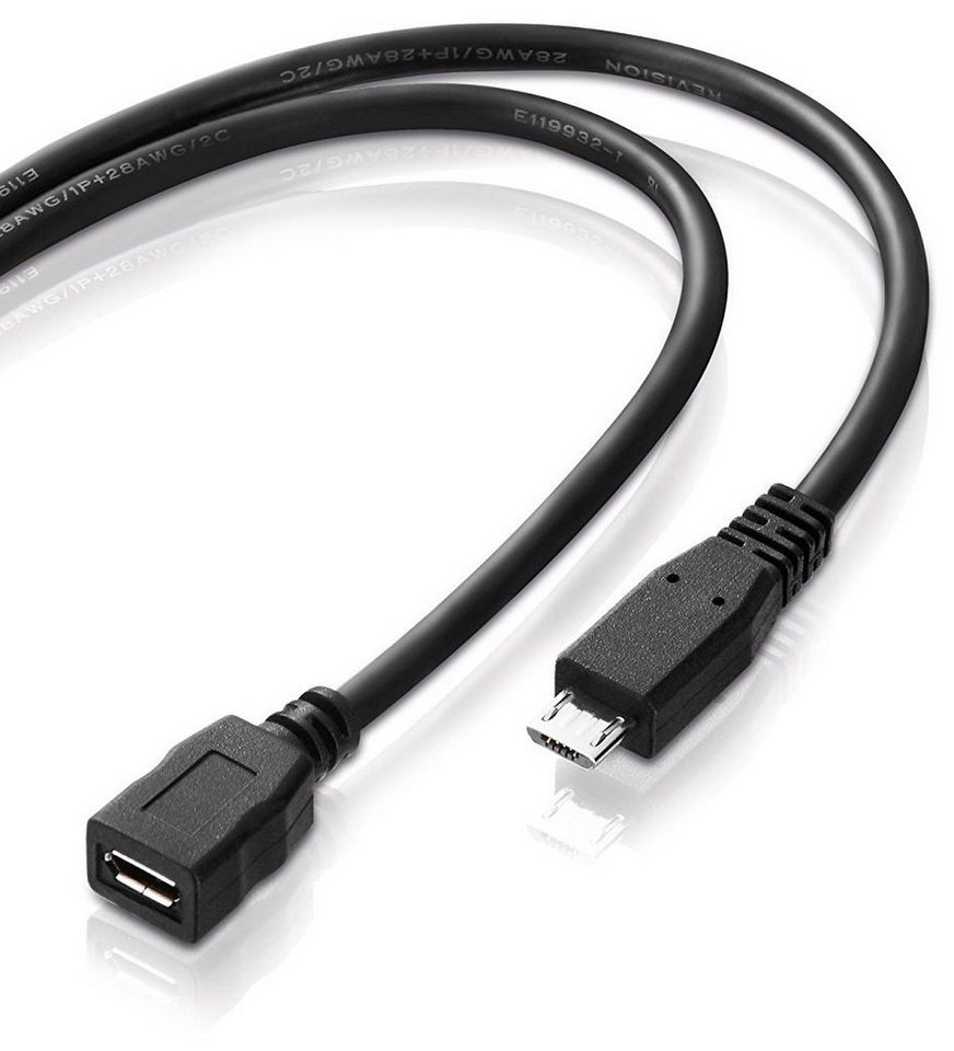 conecto 1,2 m Kabel Micro-USB 2.0-Stecker + -Buchse Typ B 5-adrige Verlängerun USB-Kabel conecto 1,2 m Kabel Micro-USB 2.0-Stecker + -Buchse Typ B 5-adrige Verlängerun USB-Kabel von conecto