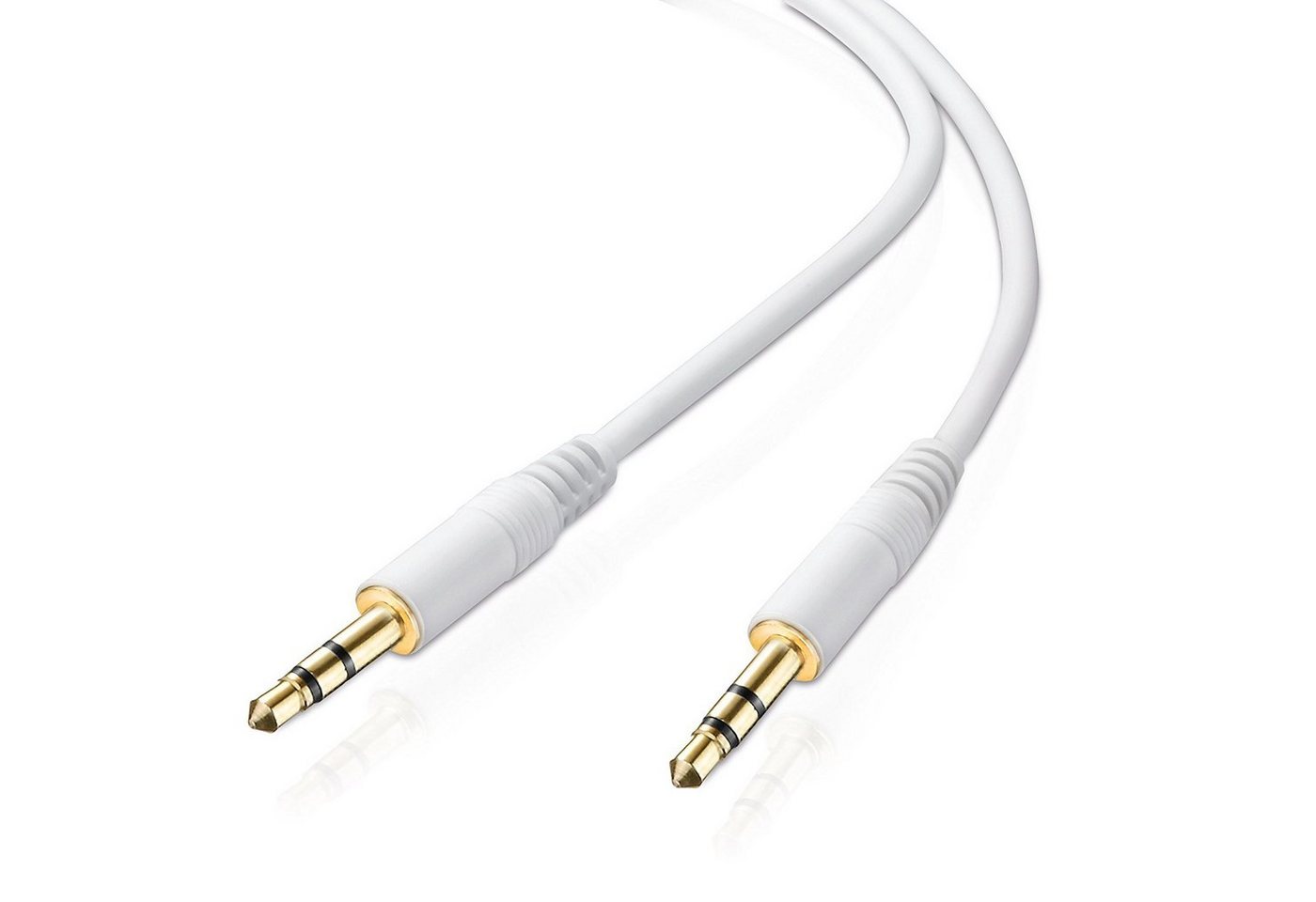 conecto 1 m Stereo-Aux-Kabel 2-mal 3,5-mm-Stecker Klinke vergoldet Ultraslim-D Audio-Kabel von conecto