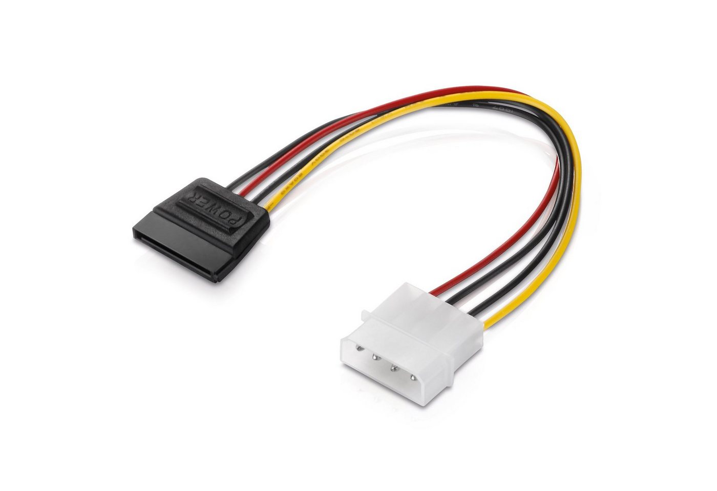conecto 15 cm Adapter-Kabel 4-pin Molex auf 15-pin SATA-Stecker schwarz Computer-Kabel conecto 15 cm Adapter-Kabel 4-pin Molex auf 15-pin SATA-Stecker schwarz Computer-Kabel von conecto