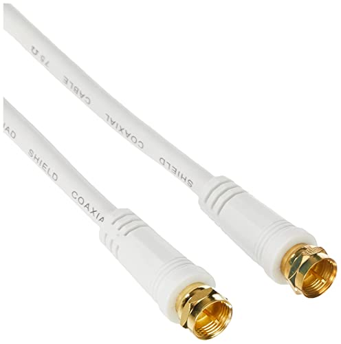 conecto 2m SAT Antennenkabel, Koaxial Kabel - Stecker zu Stecker, weiß 2,00 m von conecto