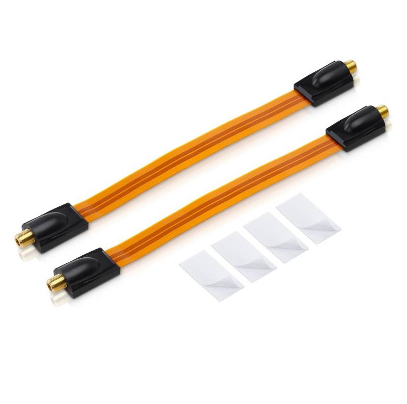 conecto 2x conecto Premium Fensterdurchführung für SAT Kabel koaxial inkl. SAT-Kabel von conecto