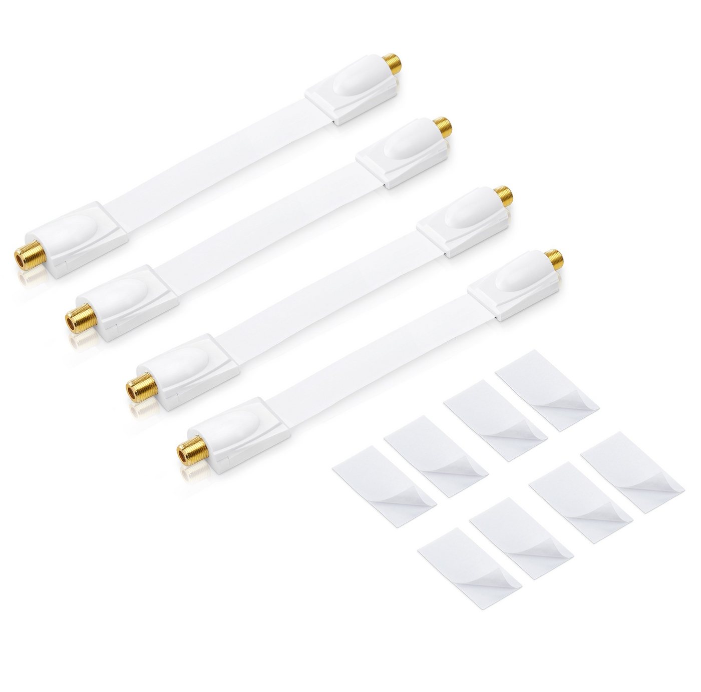 conecto 4x conecto Premium Fensterdurchführung für SAT Kabel koaxial inkl. SAT-Kabel von conecto