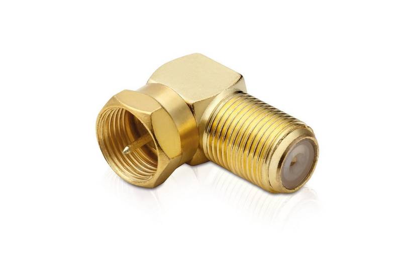 conecto 90-Grad-Winkeladapter (F-Stecker auf F-Buchse) vergoldet SAT-Kabel von conecto