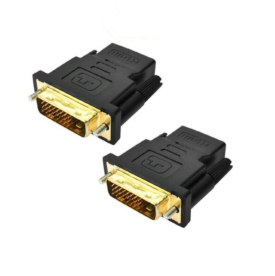 conecto Adapter 24+1-poliger DVI-D-Stecker auf HDMI-Buchse vergoldet schwarz Video-Adapter von conecto