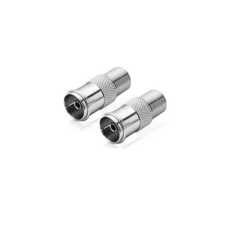 conecto Adapter F-Buchse / IEC-Koax-Buchse (2 Stück) SAT-Kabel von conecto