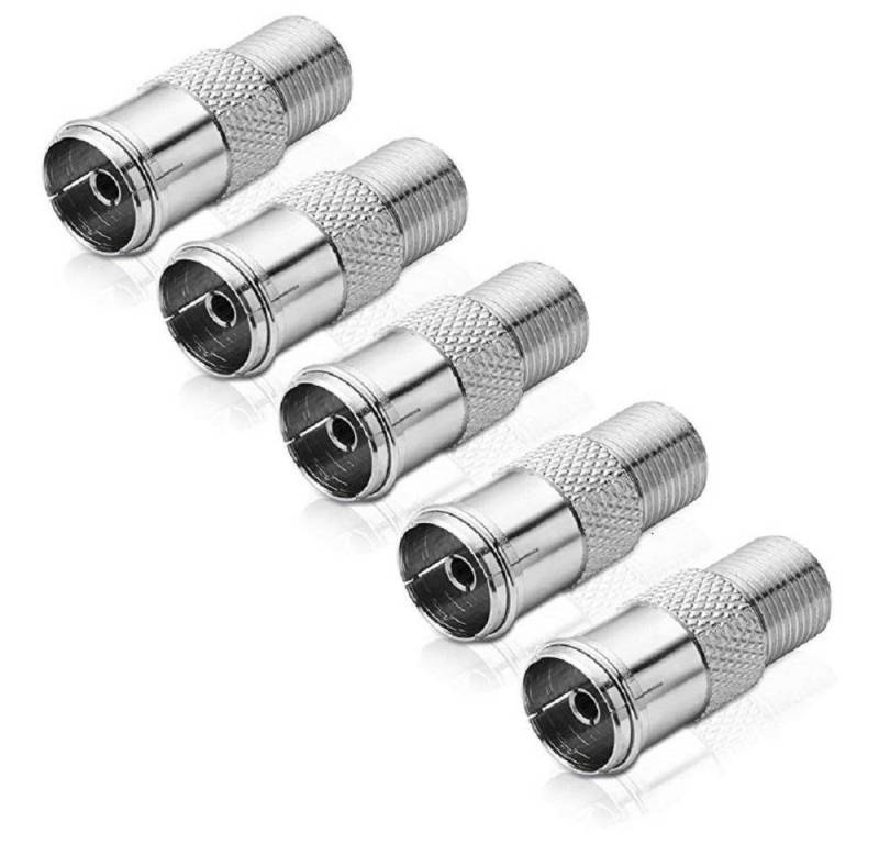 conecto Adapter F-Buchse / IEC-Koax-Buchse (5er Stück) SAT-Kabel von conecto