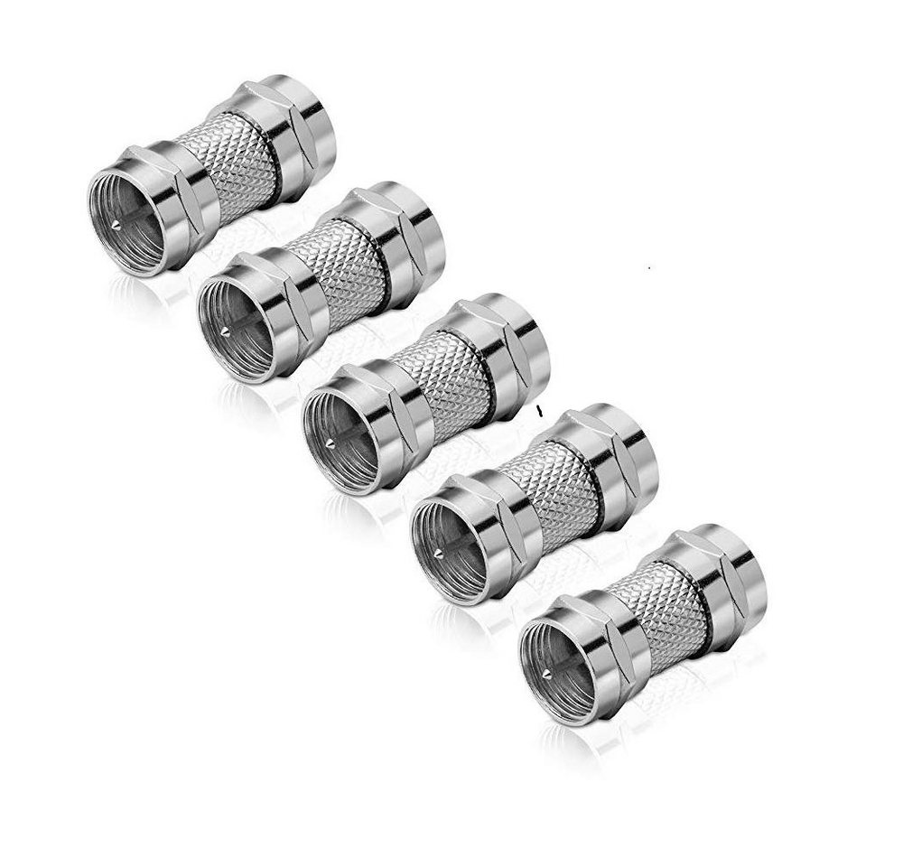 conecto Adapter F-Stecker auf F-Stecker (5 Stück) SAT-Kabel von conecto
