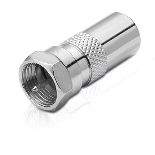 conecto Adapter F-Stecker auf IEC-Koax-Stecker, Antennen-Adapter zwischen F-Stecker für Sat-Kabel und IEC-Stecker für BK und DVB-T conecto Adapter F-Stecker auf IEC-Koax-Stecker, Antennen-Adapter zwischen F-Stecker für Sat-Kabel und IEC-Stecker für BK und DVB-T von conecto