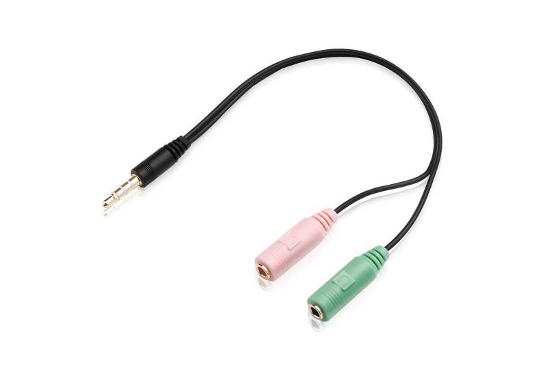 conecto Adapter PC-Headset 2-mal 3,5-mm-Buchse an 4-poliger Stecker Audio-Adapter von conecto