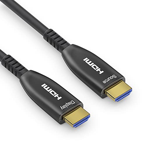 conecto Aktives 4K HDMI 2.0 AOC Extender Kabel, Hybridkabel (Glasfaser/Kupfer), schwarz, 15m von conecto