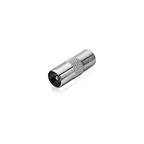 conecto Antennen-Adapter, F-Buchse auf IEC-Koax-Stecker, Adapter zum Verbinden von IEC-Anschlüssen mit Sat-Anschlüssen, Nickel, SA-CC50839, 1er Set conecto Antennen-Adapter, F-Buchse auf IEC-Koax-Stecker, Adapter zum Verbinden von IEC-Anschlüssen mit Sat-Anschlüssen, Nickel, SA-CC50839, 1er Set von conecto