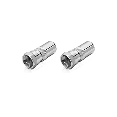 conecto Antennen-Adapter, F-Stecker auf IEC-Stecker, Adapter zum Verbinden von IEC-Anschlüssen mit Sat-Anschlüssen, 2er Set, SA-CC50829-SET2 von conecto