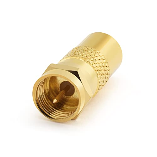 conecto Antennen-Adapter, F-Stecker auf IEC-Stecker, Adapter zum Verbinden von IEC-Anschlüssen mit Sat-Anschlüssen, vergoldet, 1er Set conecto Antennen-Adapter, F-Stecker auf IEC-Stecker, Adapter zum Verbinden von IEC-Anschlüssen mit Sat-Anschlüssen, vergoldet, 1er Set von conecto