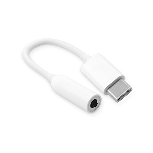 conecto CC20173 Kopfhörer Adapter-Kabel USB 3.1-Stecker Typ C / 4-polige TRRS auf Klinke-Buchse, 3,5 mm Weiß, 1 STK von conecto