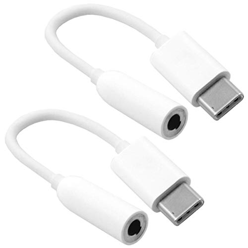 conecto CC20173 Kopfhörer Adapter-Kabel USB 3.1-Stecker Typ C / 4-polige TRRS auf Klinke-Buchse, 3,5 mm Weiß, 2 STK von conecto