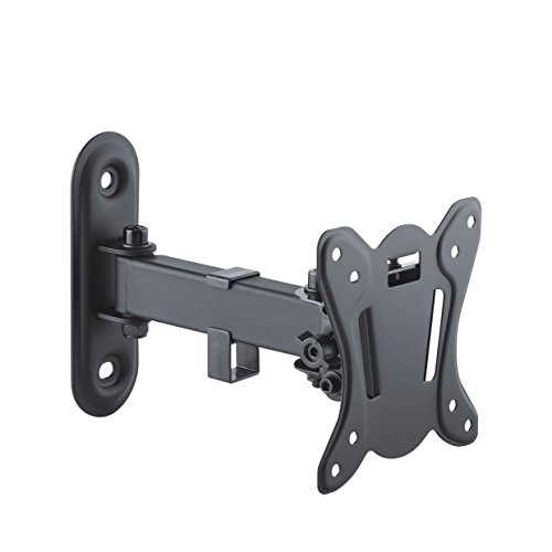 conecto CC50267 Wandhalterung für TV Geräte mit 33-69 cm (13-27 Zoll), neigbar -12° bis 3°, schwenkbar -90° bis 90°, ausziehbar 65-200mm, Traglast max. 25,0kg, VESA 100x100, schwarz von conecto