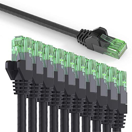 conecto CC50411 Patchkabel CAT.5e (UTP) Netzwerkkabel Ethernetkabel LAN Kabel Cat5 RJ45 Stecker 2m schwarz (10er Set + 1x gratis!) von conecto