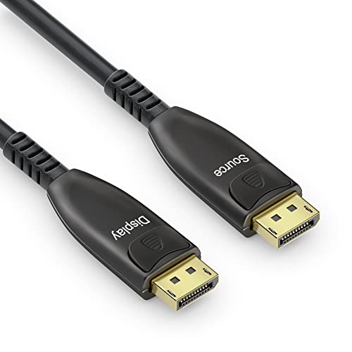 conecto DisplayPort 8K Glasfaser Premium AOC Extender Kabel, Hybridkabel (Glasfaser/Kupfer), schwarz, 10m von conecto