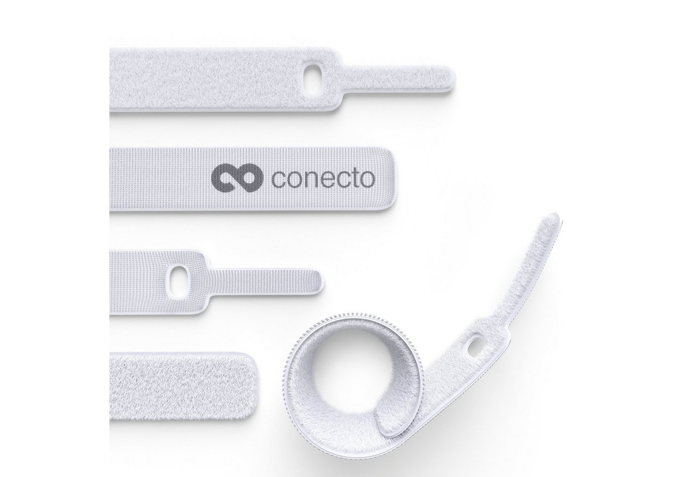 conecto Kabelbinder conecto Klett Kabelbinder 10cm Klettband mit Loop - Kabelmanagement von conecto