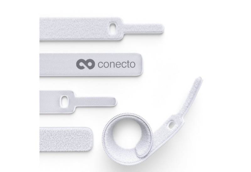 conecto Kabelbinder conecto Klett Kabelbinder 10cm Klettband mit Loop - Kabelmanagement von conecto