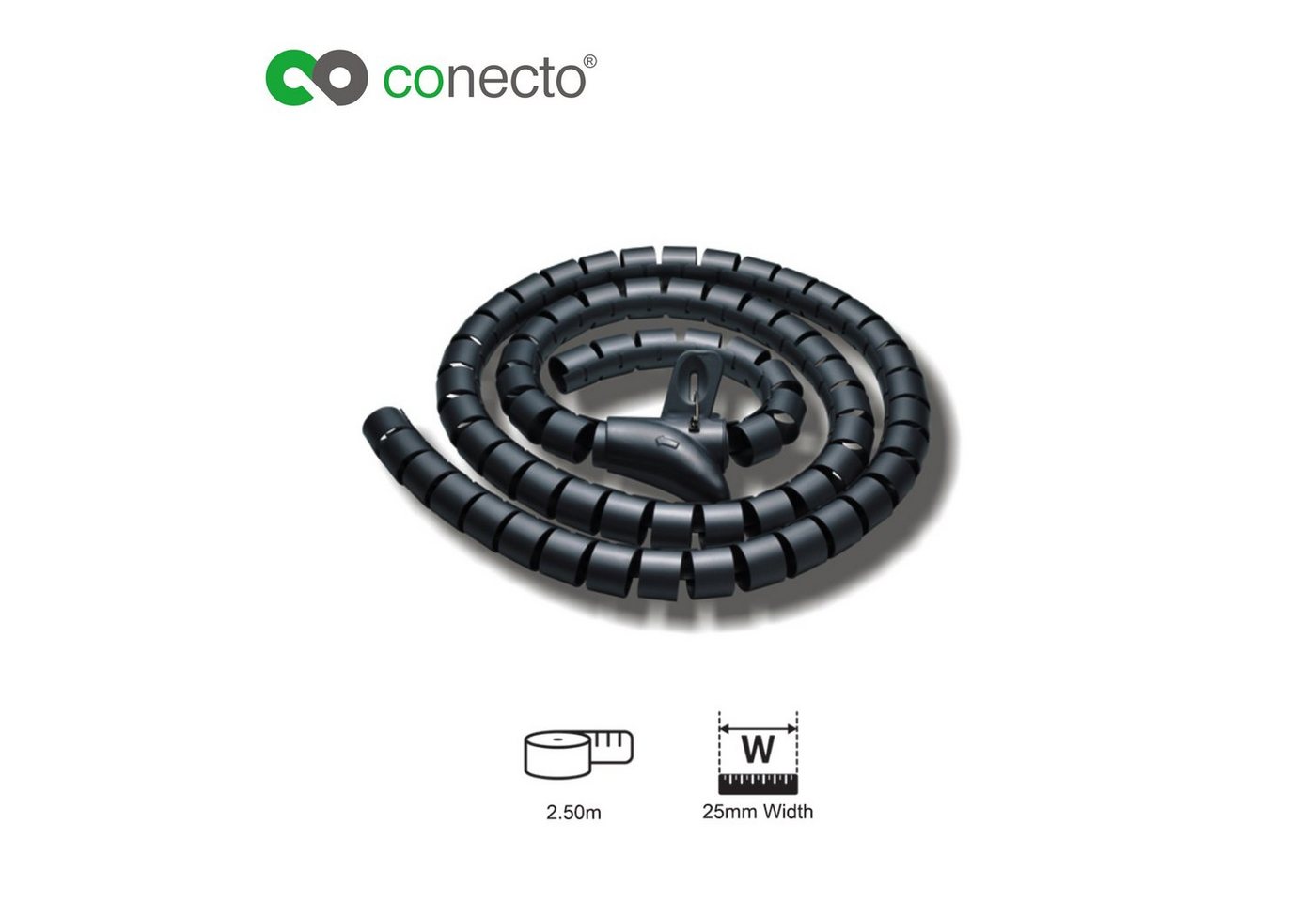 conecto Kabelkanal conecto CC50321 Universelle Kabelspirale aus Polyethylen, sehr flexibe von conecto