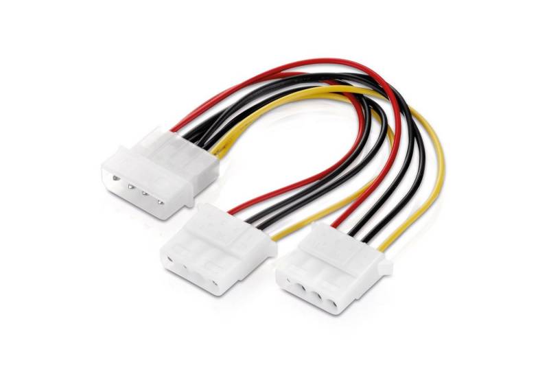 conecto Netzteil Y-Kabel für 4-Polig IDE-/Molex-Strom-Stecker, 15 cm mehrfarbi Computer-Kabel von conecto