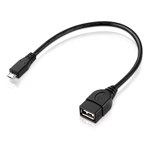 conecto OTG Kabel, Micro USB B Stecker auf USB-A Buchse, vergoldet, 20cm, schwarz von conecto