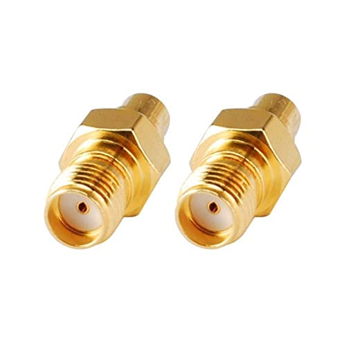 conecto SMA-Adapter, MCX-Kupplung, SMA-Buchse ohne Pin auf MCX-Buchse ohne Pin, Adapter zum verbinden von SMA-Anschlüssen mit MCX-Anschlüssen, vergoldet, 2er Set von conecto