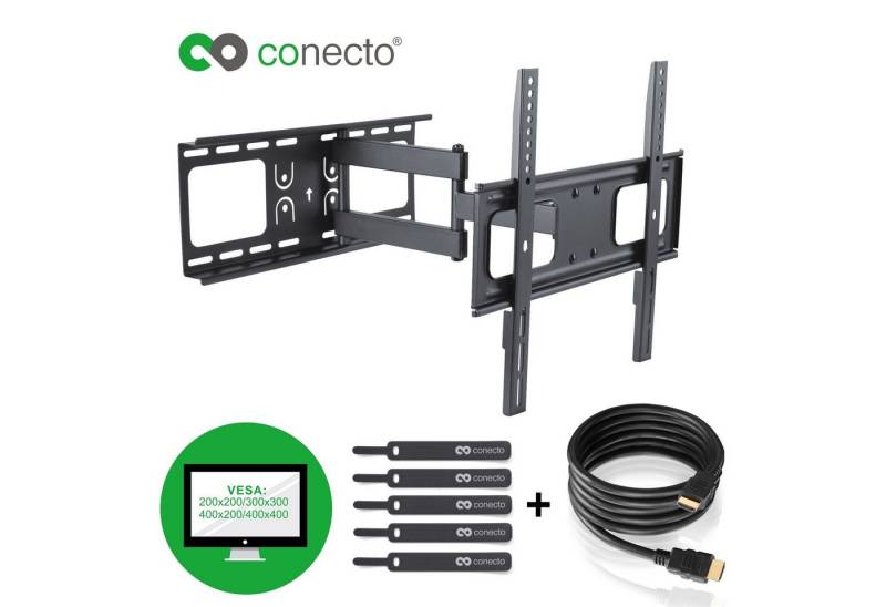 conecto TV Wandhalter für LCD LED Fernseher & Monitor TV-Wandhalterung, (bis 52 Zoll, neigbar, schwenkbar) von conecto