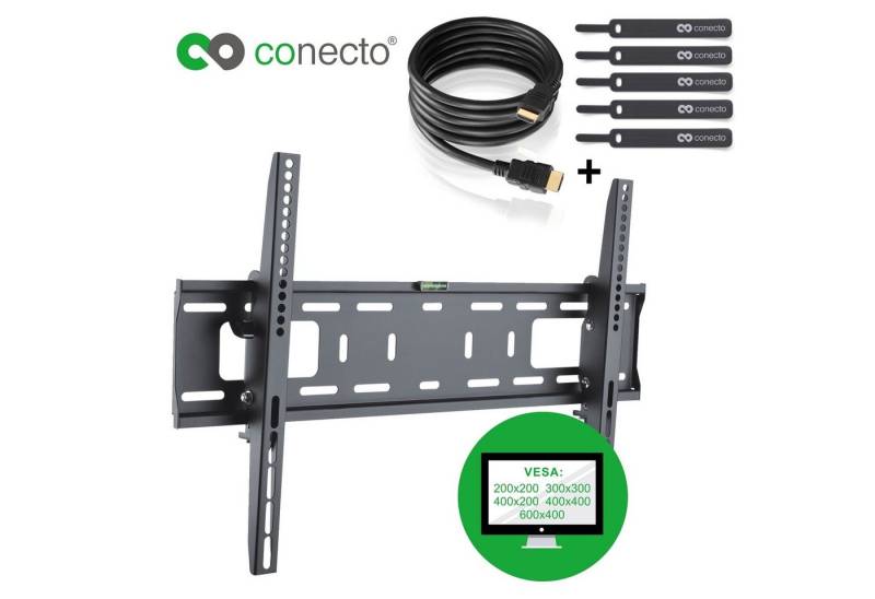 conecto TV Wandhalter für LCD LED Fernseher & Monitor TV-Wandhalterung, (bis 65 Zoll, neigbar) von conecto