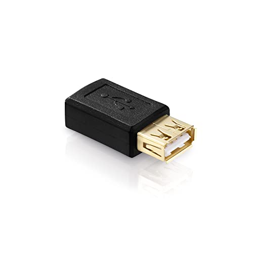 conecto USB 2.0 Adapter, Micro USB Buchse auf USB-A Buchse, vergoldet, schwarz von conecto