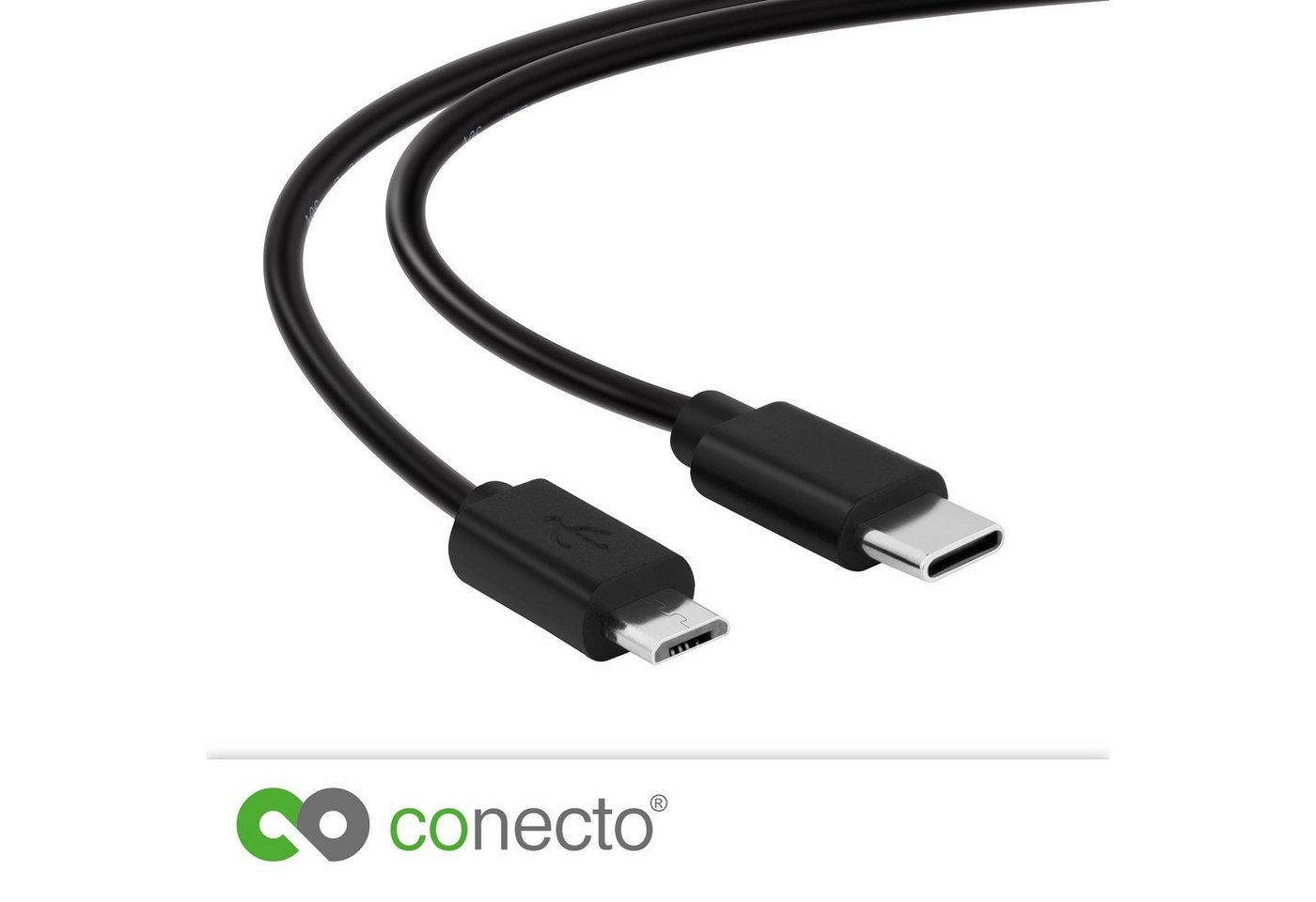 conecto USB 2.0 Verbindungskabel USB-C Stecker auf Micro USB Stecker USB-Kabel, (150 cm) von conecto