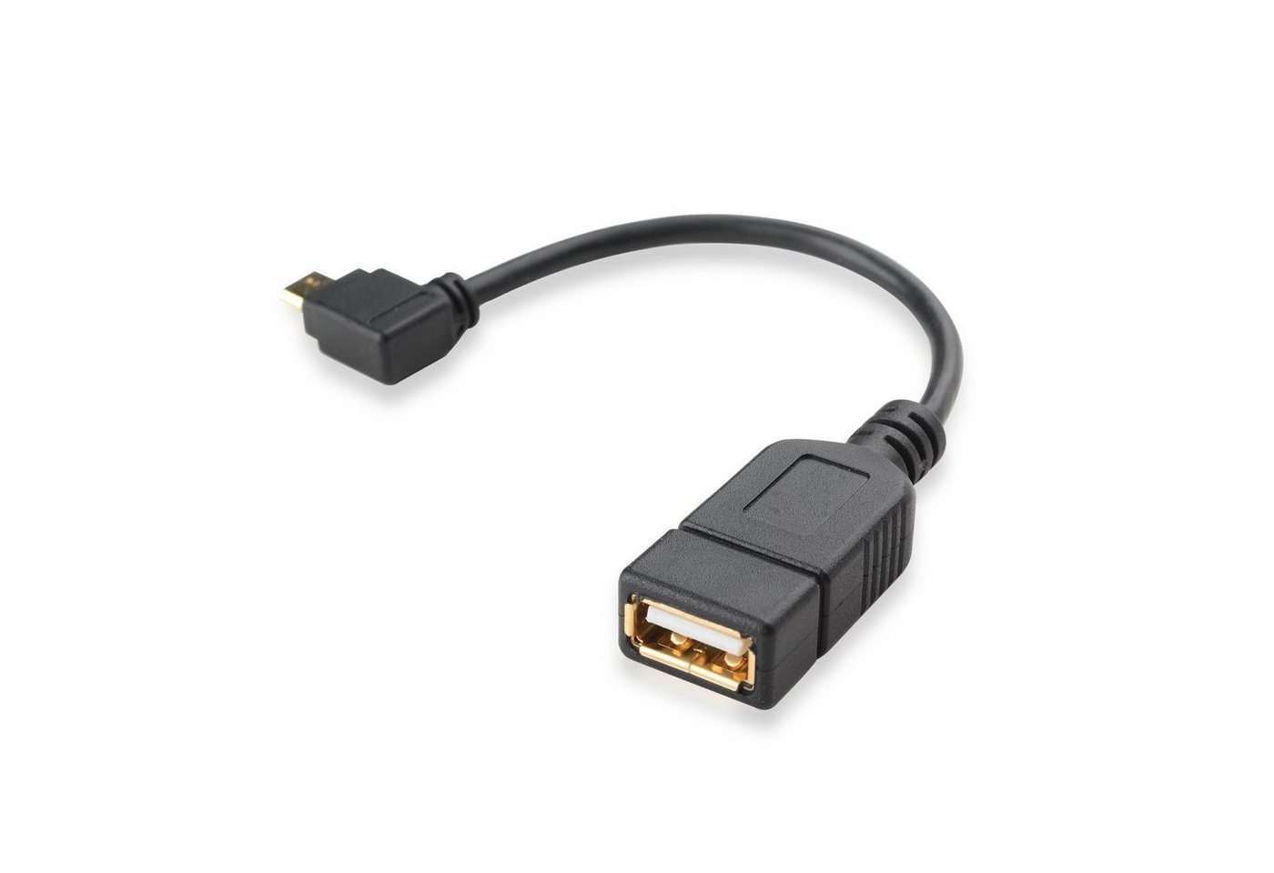 conecto USB-OTG Adapter-Kabel Vergoldete Kontakte Micro-USB 2.0-Winkel-Stecker USB-Kabel von conecto