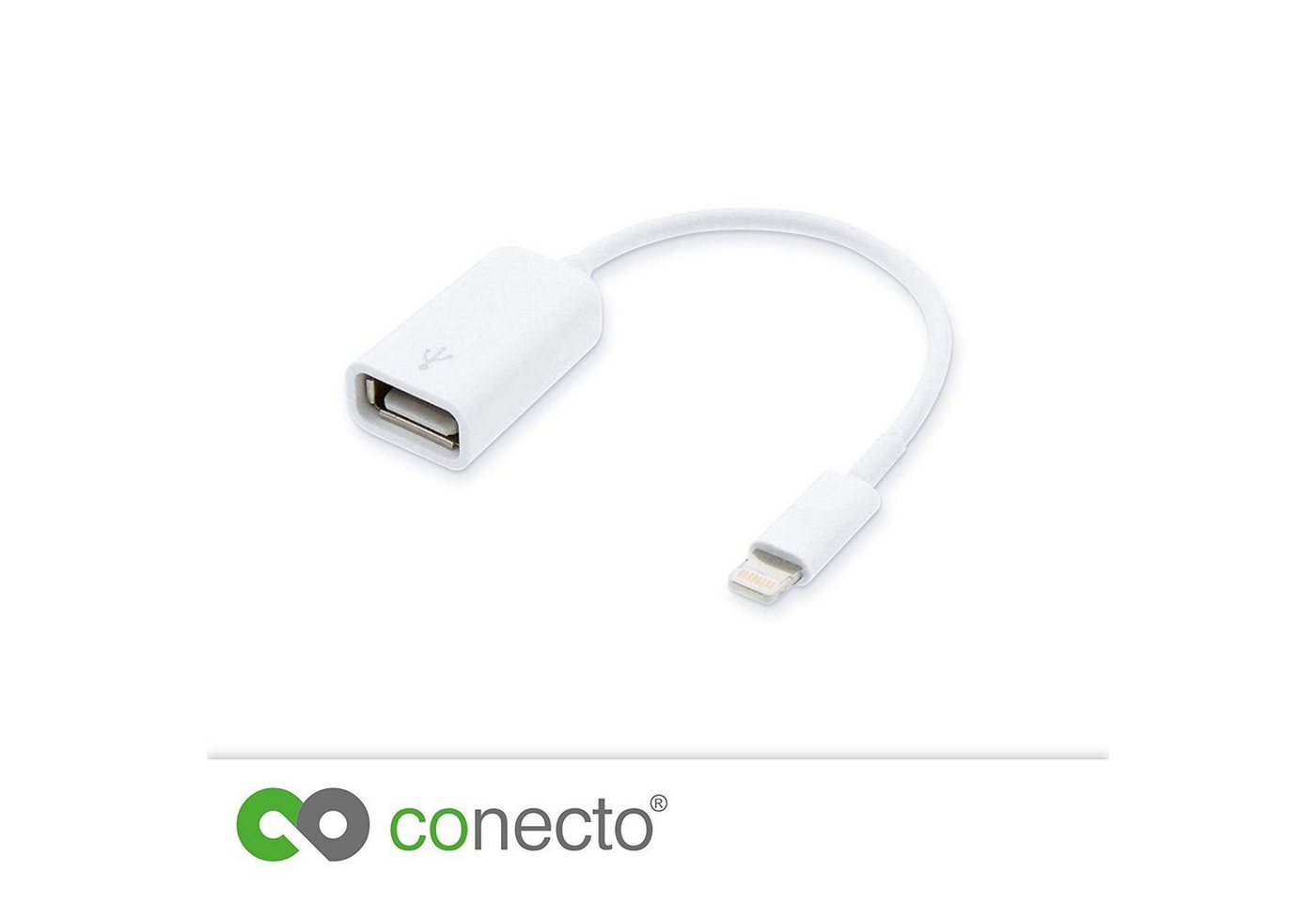 conecto USB-OTG Adapter-Kabel mit 8-pin-Stecker für Apple iPhone 5 - X + iPad USB-Kabel von conecto
