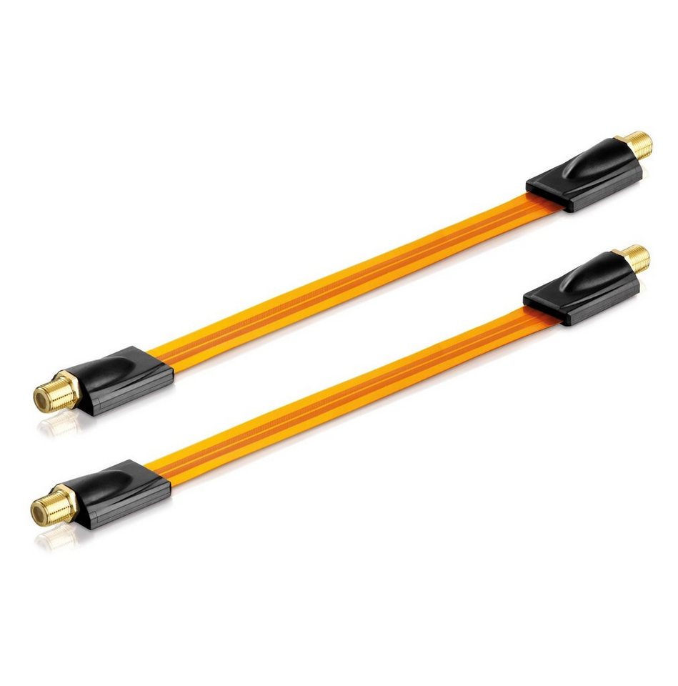 conecto conecto 2x Premium Fensterdurchführung für SAT Kabel koaxial (F-Kupplu SAT-Kabel von conecto