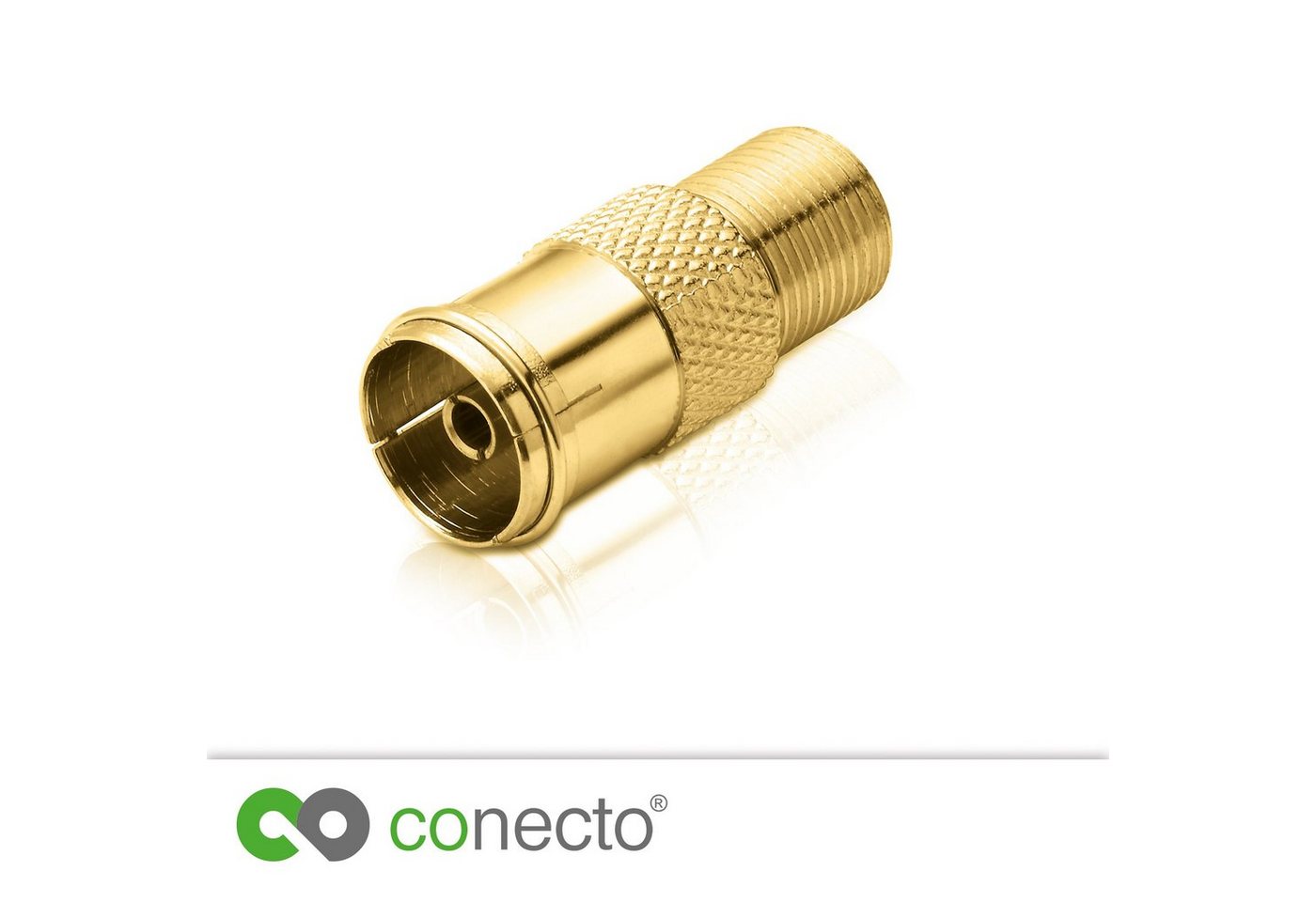 conecto conecto Antennen-Adapter, F-Buchse auf IEC-Koax-Buchse, Adapter zum SAT-Kabel von conecto