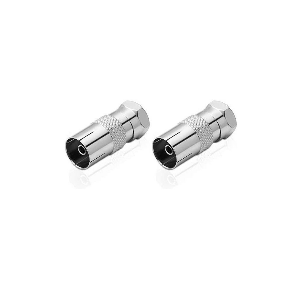 conecto conecto Antennen-Adapter, F-Stecker auf IEC-Buchse, Adapter zum Verbin SAT-Kabel von conecto