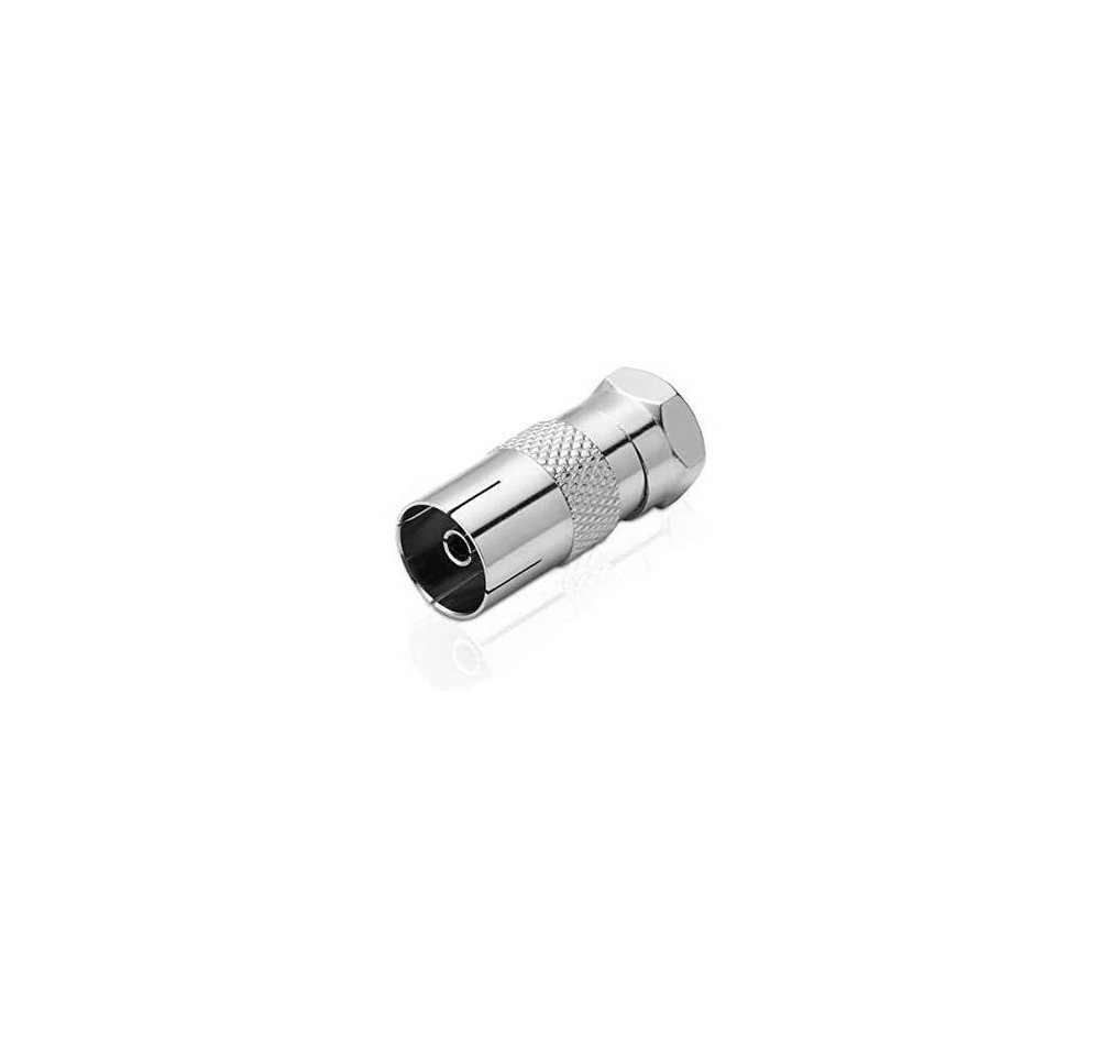 conecto conecto Antennen-Adapter, F-Stecker auf IEC-Buchse, Adapter zum Verbin SAT-Kabel von conecto