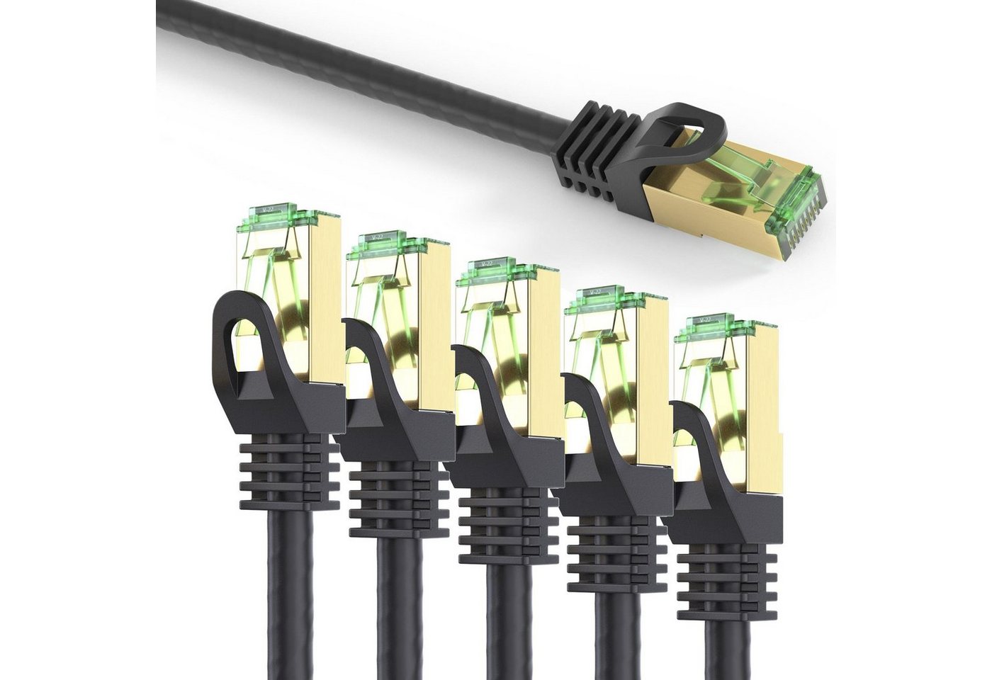 conecto conecto CC50454 RJ45 Ethernet-Netzwerkkabel (S/FTP, PIMF, CCA AWG26/7) LAN-Kabel von conecto